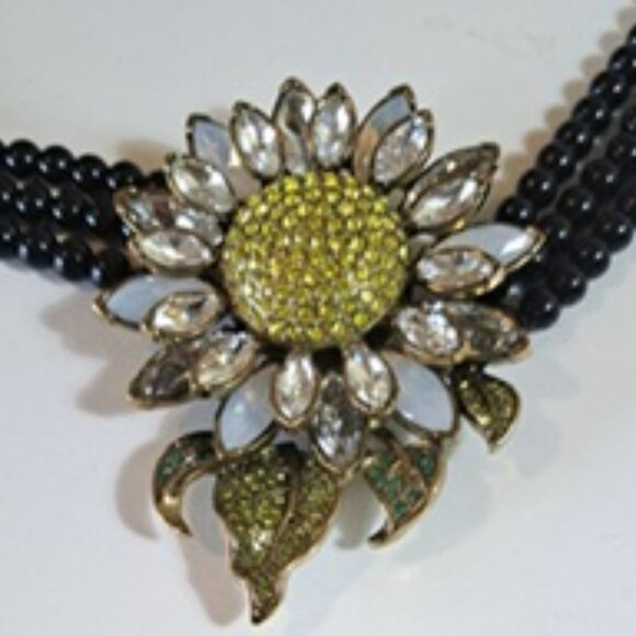 Heidi Daus®  Black Glass Multi Rhinestone Heidi Daus Choker/Necklace